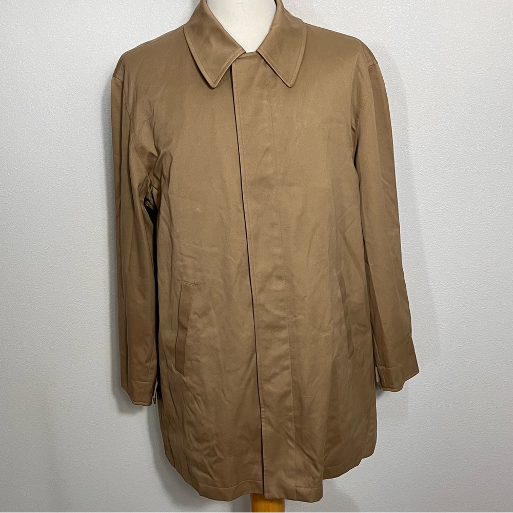 Brooks Brothers Mac Jacket Car Coat L | Tan/Drawcord Waist | NWOT | Quiet Luxury